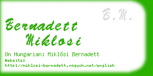 bernadett miklosi business card