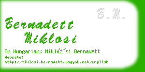bernadett miklosi business card